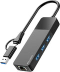 ALL-LUCKY USB to Ethernet Adapter, 4 in 1 USB C to Ethernet Adapter Hub by Unknown
