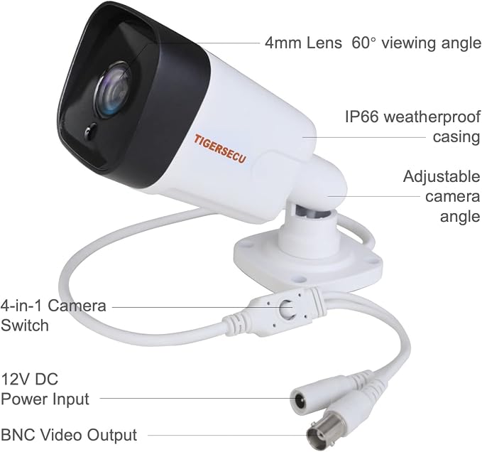 TIGERSECU 5MP Metal Long Range Security Camera - Image 6