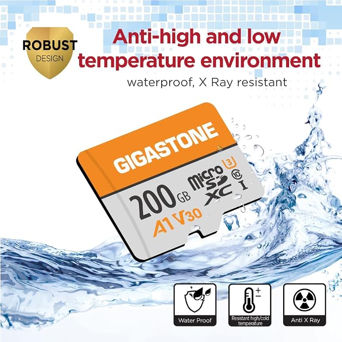 GIGASTONE 200GB Micro SD Card 2-Pack, A1 V30, 4K Video Recording, Compatible - Image 5