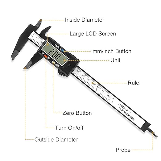 Digital Caliper, Sangabery 0-6 inches Caliper - Image 5
