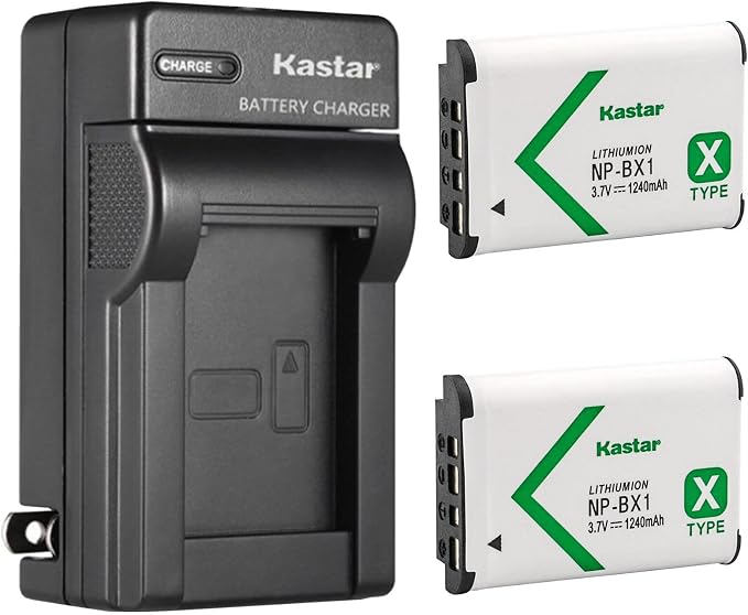 Kastar 2-Pack NP-BX1 Battery and AC Wall Charger Replacement by Kastar
