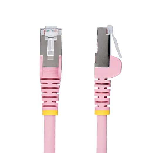 StarTech.com 25ft Pink CAT6a Ethernet Cable, Snagless RJ45, 100W PoE++ - Image 2
