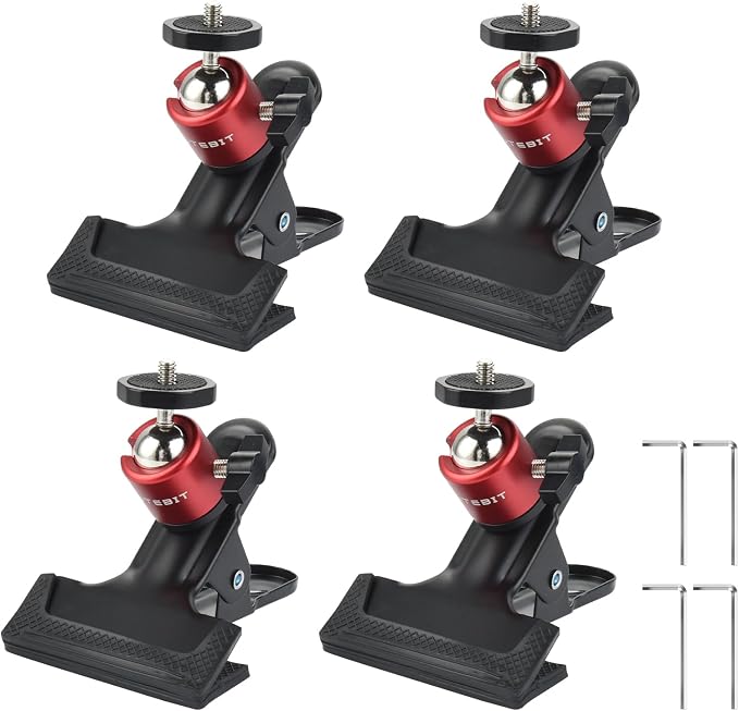 UTEBIT Camera Clamp Mount Tripod Camera Clip 360 Degree Swivel Webcam Mount by UTEBIT