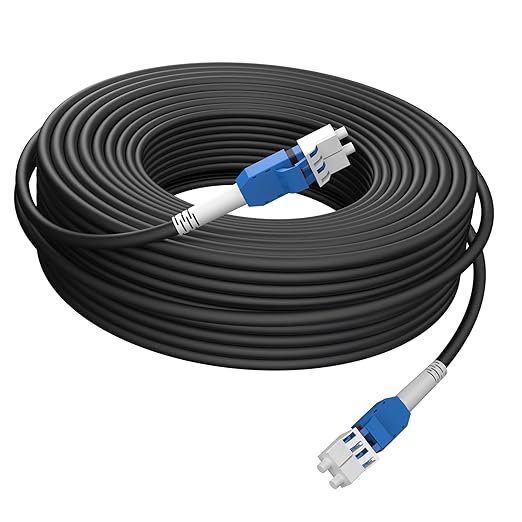 50M/164FT LC to LC Armored Outdoor Fiber Optic Cable, Single Mode Duplex by Unknown