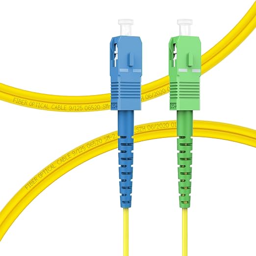 FLYPROFiber- OS2 SC/UPC to SC/APC Fiber Optic Cable 1M/3ft, Single Mode Fiber by FLYPROFiber