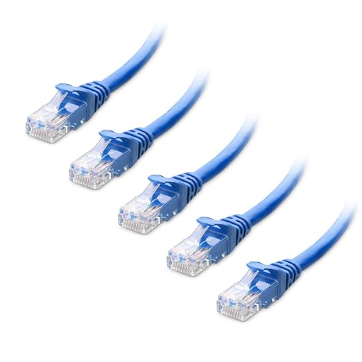 Cable Matters 10Gbps 5-Pack Snagless Cat 6 Ethernet Cable - 6ft by CableMatters