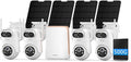 Eseecloud 4-Cam Kit, Dual Lens Solar Security Camera Wireless Outdoor System by Aomeisi