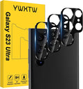 YWXTW 3 Pack for Samsung Galaxy S23 Ultra Camera Lens Protector, 9H Tempered by YWXTW