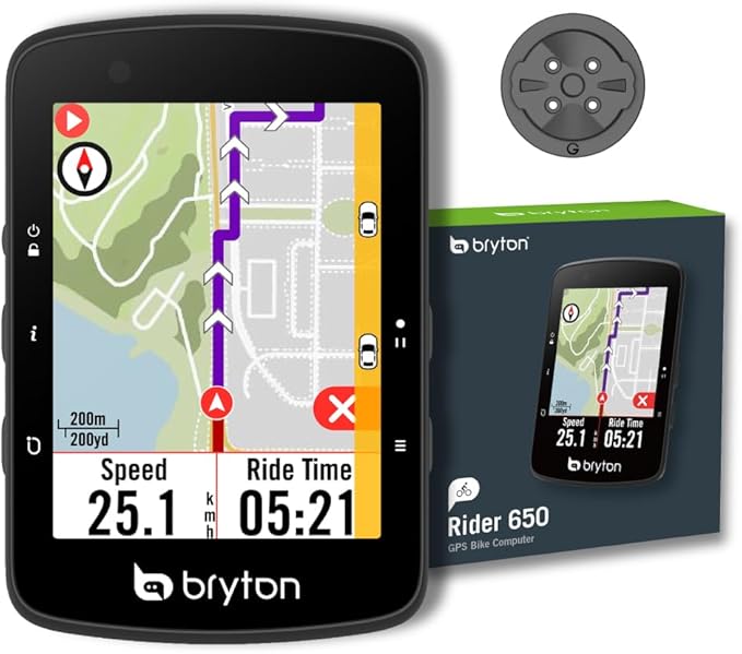 Bryton Rider 650 2.8 Inch Color LCD Touchscreen GPS Bike/Cycling Computer by Bryton