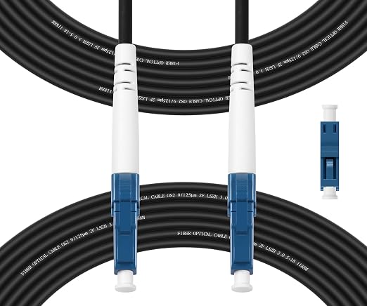 Fibergaga-75M OS2 LC to LC Fiber Optic Cable Outdoor Armored Single Mode by Fibergaga