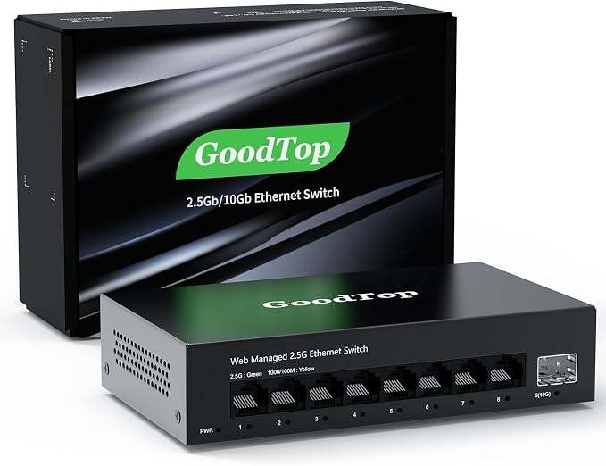 8 Port 2.5G Managed Ethernet Switch by GoodTop