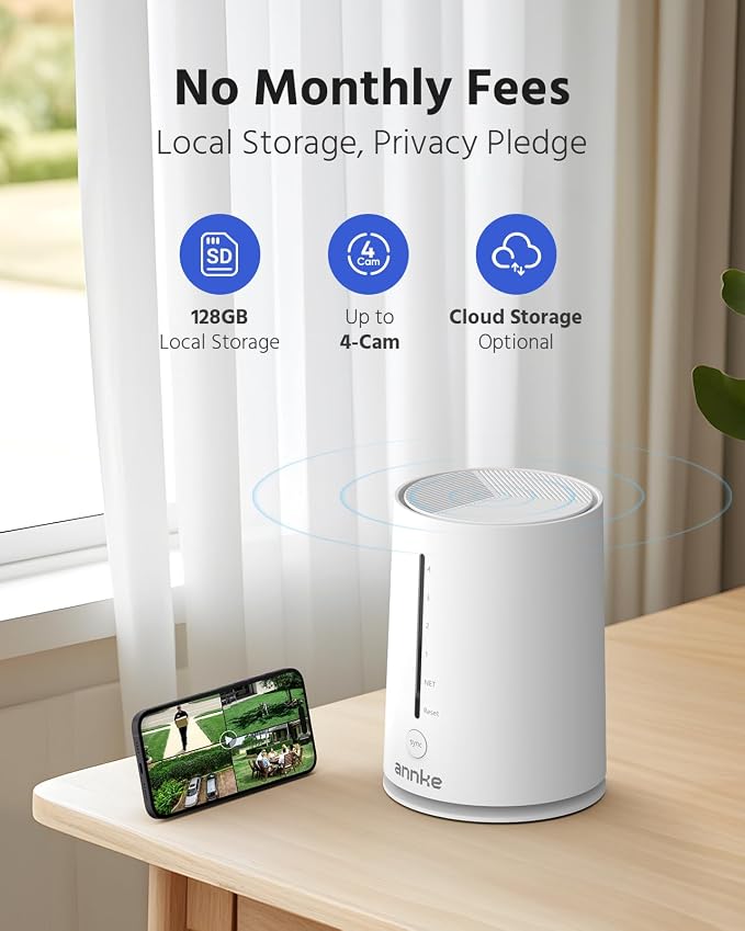 ANNKE 4MP Solar Security Cameras Wireless Outdoor, 5MP 4 Cam-Kit Home Security - Image 6