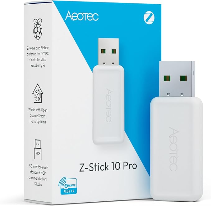 Z-Stick 10 Pro - Zigbee 3.0 & Z-Wave 800 Series USB Adapter - Works - by Aeotec