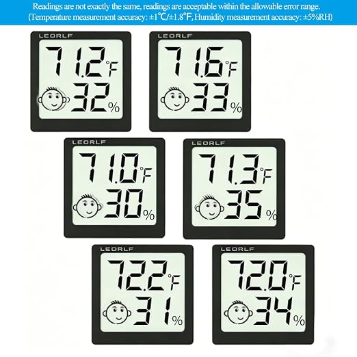 Mini Humidity Meter Hygrometer 6 Pack Room Thermometer Indoor Digital - Image 5