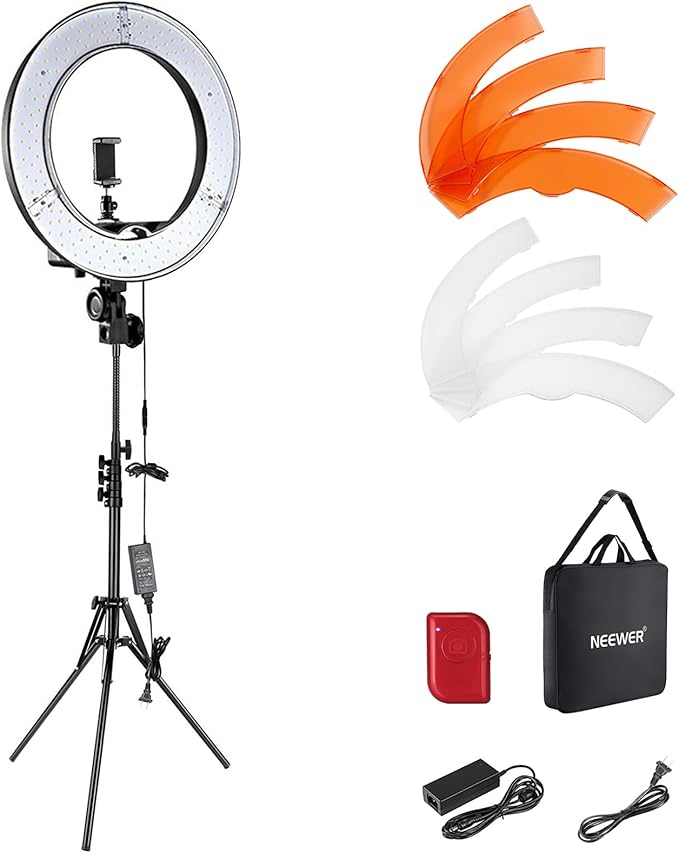 NEEWER Ring Light 18inch Kit: 55W 5600K Professional LED by Neewer