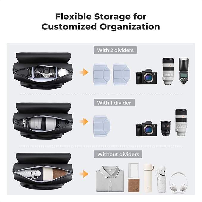 K&F CONCEPT Camera Sling Bag, 15L Camera Bags - Image 2