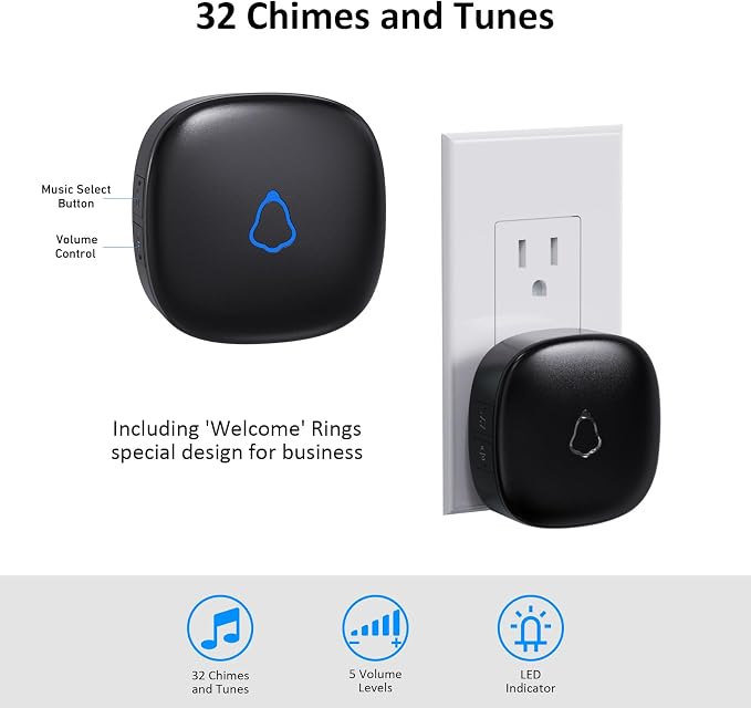Wireless Motion Sensor Alarm Indoor, 1 PIR Detector + 1 Receiver, Movement - Image 4