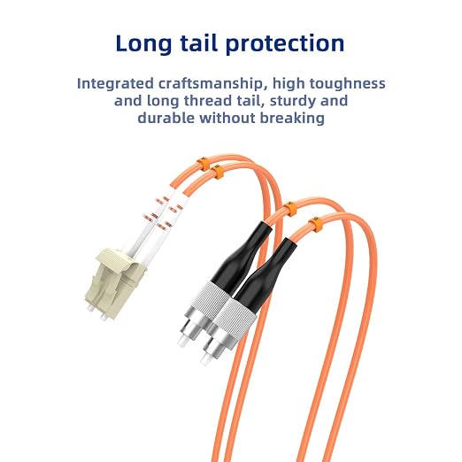 OM1 LC to FC Fiber Patch Cable, 1.8M/5.9FT Fiber Optic Jumper, 10GB Multimode - Image 5
