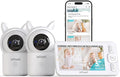 ieGeek Baby Monitor with 2 Cameras, Upgraded Night Vision/PTZ/2-Way Audio/Auto by ieGeek