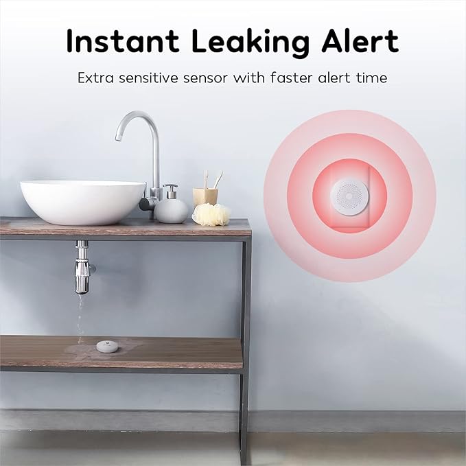 Winees WiFi Water Leak Detector, 3 Pack Water Sensors, Easy Set Up, 100M - Image 5