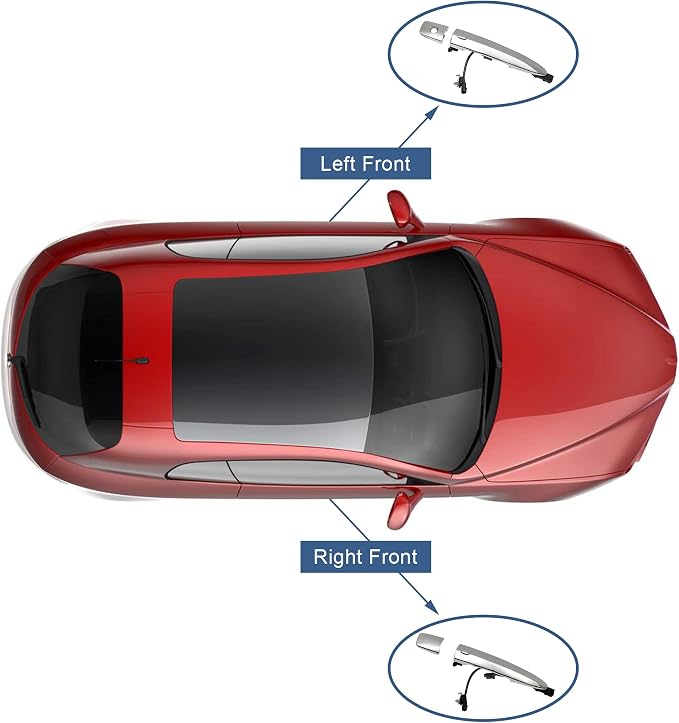 Exterior Door Handles Chrome, Compatible - Image 7