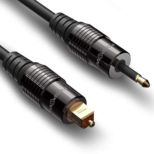 FosPower 24K Gold Plated Toslink to Mini Toslink Digital Fiber Optical S/PDIF by FosPower