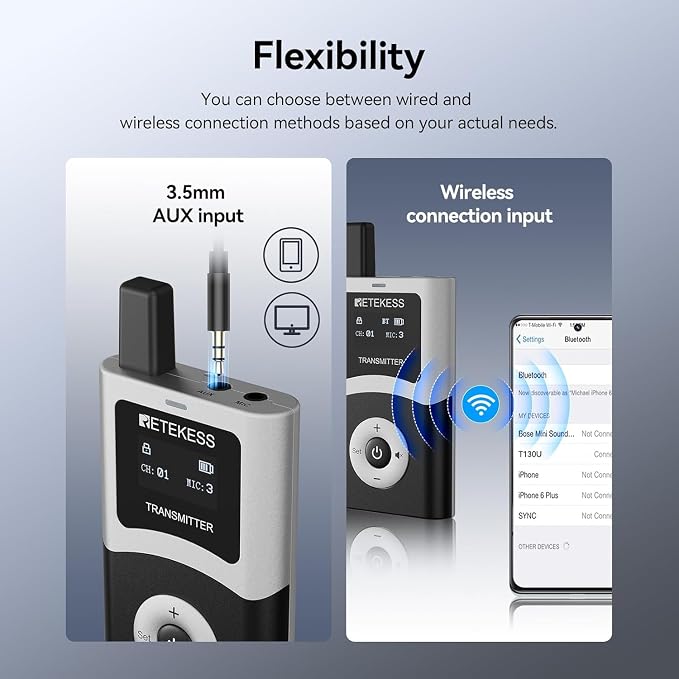 Retekess T130U Wireless Tour Guide System, Stable Signal, Assistive Listening - Image 8