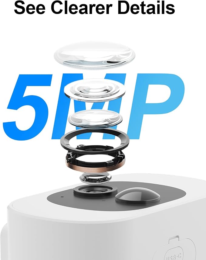 ANRAN 5MP Solar Security Camera Outdoor, Wireless Battery Powered WiFi Camera - Image 2