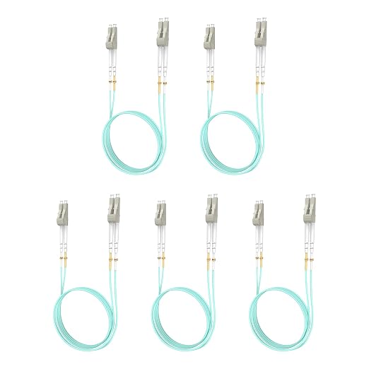 Yonwide Om3 Lc to Lc Fiber Patch Cable 3m 5 Pack, Options: 0.2m-200m, OM3 Fiber by YonwideFiber