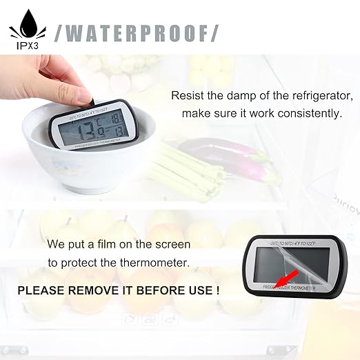 AEVETE Refrigerator Thermometer Digital Fridge Thermometer - Image 6