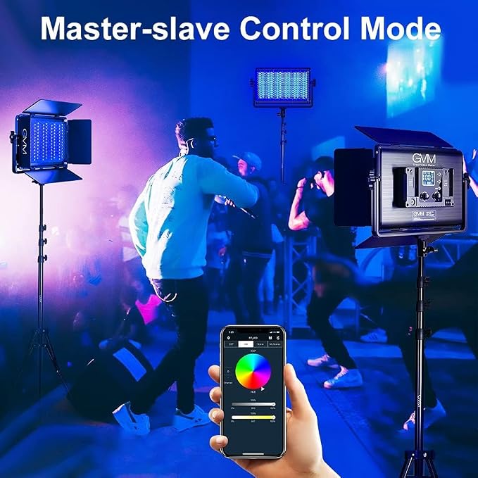 GVM 1300D RGB Video Light with Softbox, 65W LED Video Lighting Kit, - Image 5