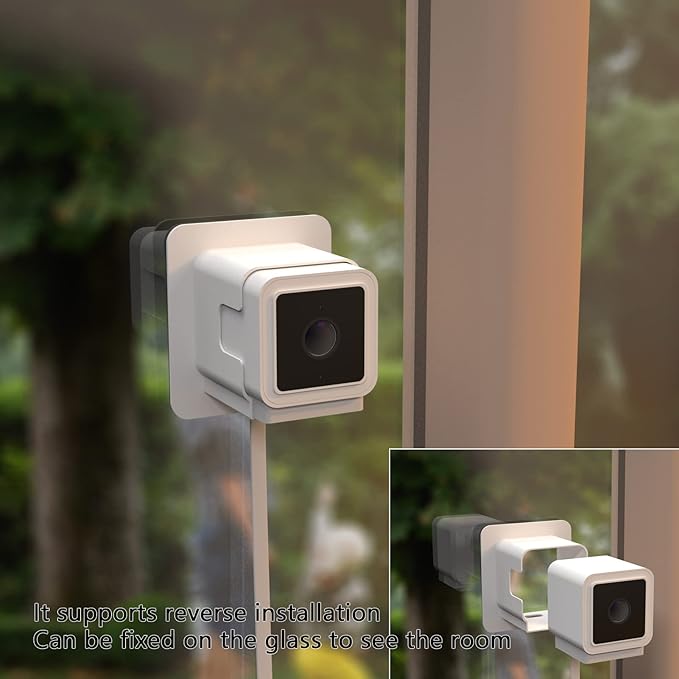 2 Pack Window Mount for Wyze Cam V4 and V3, Through Windows Glass Surfaces Use - Image 4