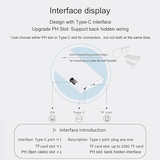 WOWNOVA 8.8" Computer Temp Monitor, 1 Click 1 Cable to Get Started Quickly PC - Image 4