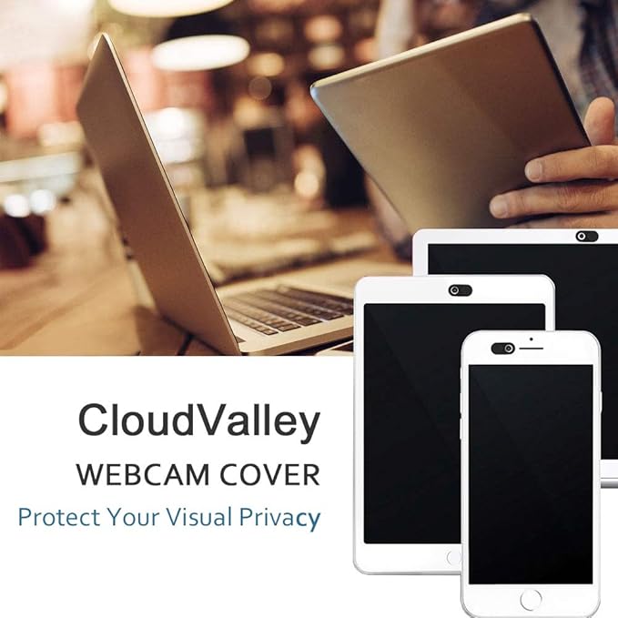 CloudValley Camera Cover Slide, 0.023Inch Ultra-Thin Black&White, Web Webcam - Image 7