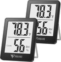 DOQAUS Humidity Meter, 2 Pack Room Thermometer Indoor, Hygrometer by DOQAUS