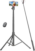 Pnitri 71'' Phone Tripod Stand, Extendable Reinforced Aluminum Phone Stand by Pnitri