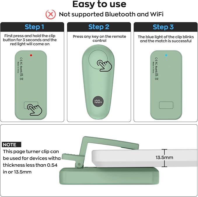 RF Remote Control Page Turner for Kindle Paperwhite Scribe Accessories - Image 5