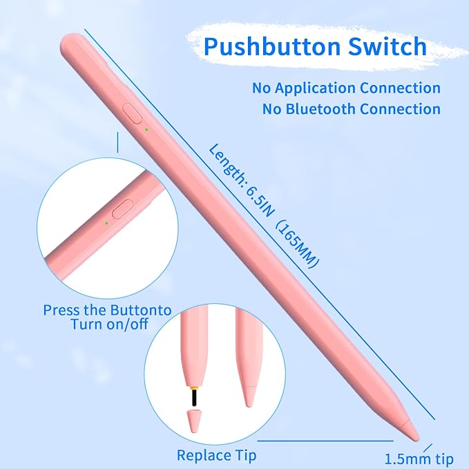 Stylus Pens for Touch Screens, Universal Fine Point iPad Pencil - Image 2