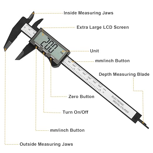 Digital Caliper, Sangabery Dial Caliper 6 Inch - Image 6