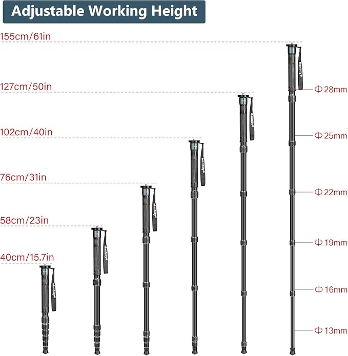 Manbily Monopods for Cameras 15.75'' - Image 5