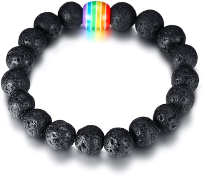 Nanafast Titanium Stainless Steel Rainbow LGBT Pride Bracelet Handmade Braided - Image 4