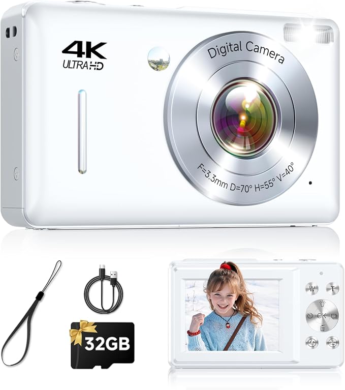Digital Camera, 44MP FHD 1080P Point and Shoot Digital Camera by CEYE