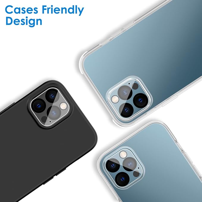 JETech Camera Lens Protector for iPhone 12 Pro Max 6.7-Inch, 9H Tempered Glass - Image 5