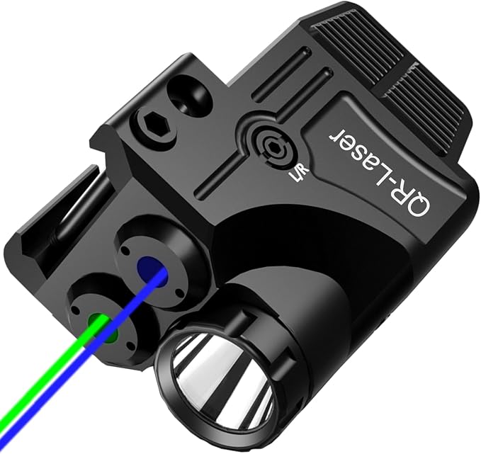 Red Green Purple Blue Laser Light Combo, 800 Lumens Tactical Flashlight Laser by QR-LaserOfficial