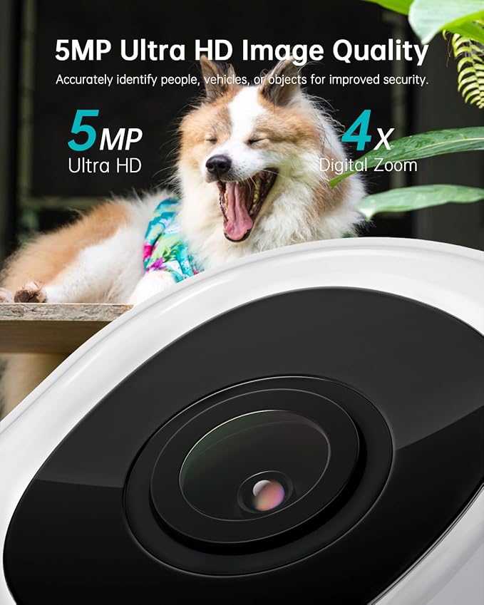ZUMIMALL 2.5K Wired Cameras for Home Security, 2.4G/5G WiFi Outdoor Security - Image 2