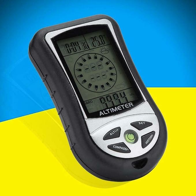 Multi Function Altimeter, 8 in 1 Digital Compass, Thermometer, Hiking Safety - Image 9