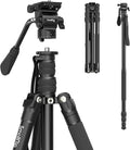 SmallRig CT180 Video Tripod, Aluminum Camera Tripod, 360° Panorama Fluid Head by SmallRig