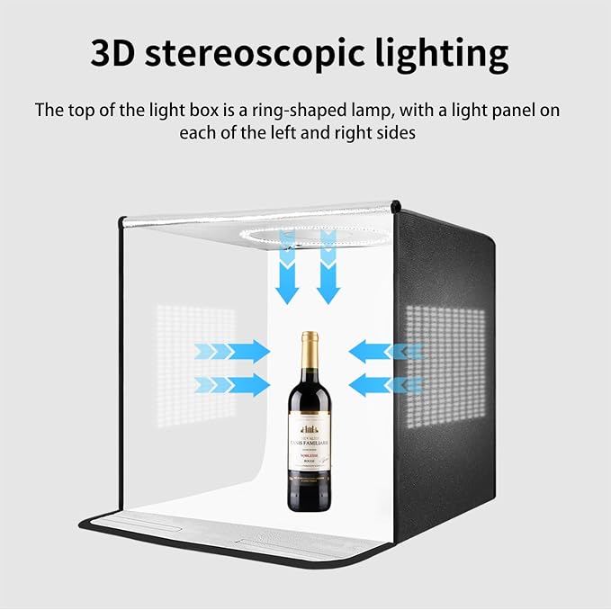 Pro 24"x24" Photo Studio Light Box 3-Side Light Panel/3-Temp/Dimmable - Image 2