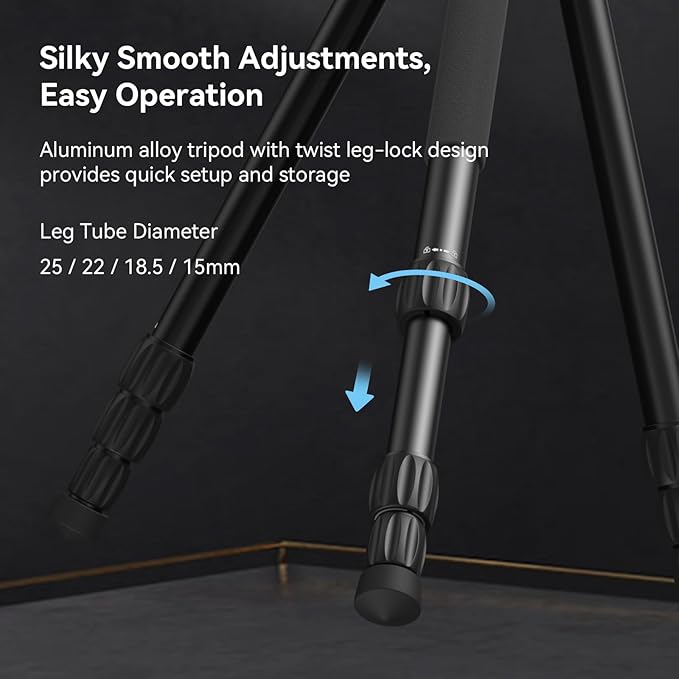 SmallRig CT195 Video Tripod Kit, Max Load 15kg / 33Ibs - Image 5