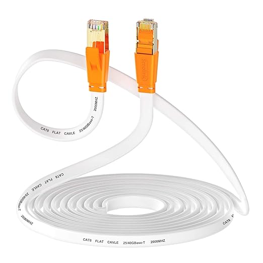 Smolink Ethernet Cable 1.5 FT, Cat 8 Ethernet Cable 2000Mhz 40Gbps, Internet by Smolink